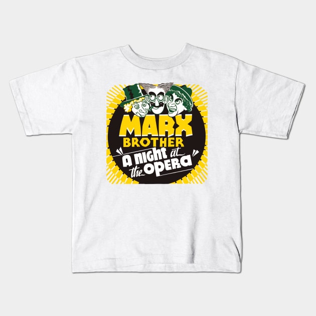 The Marx Brothers in A Night at the Opera Kids T-Shirt by MovieFunTime